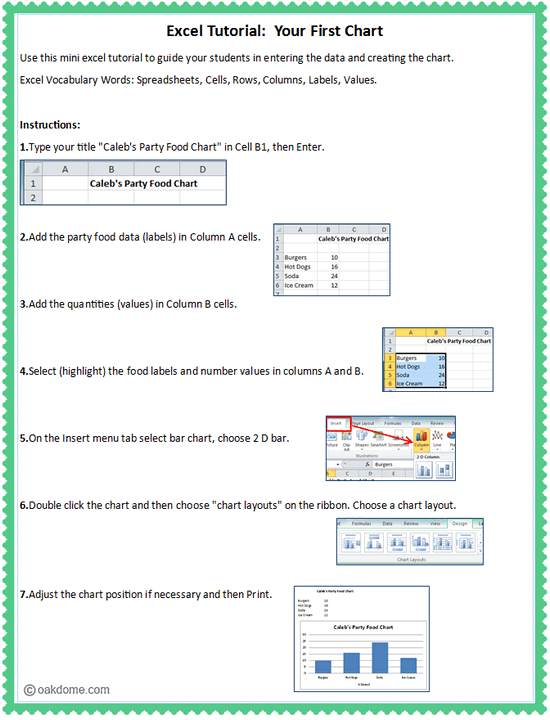 excel projects for students pdf