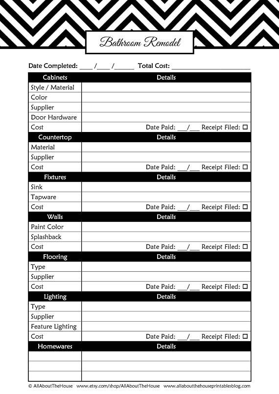 home renovation checklist pdf