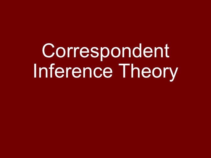 jones and davis correspondent inference theory pdf