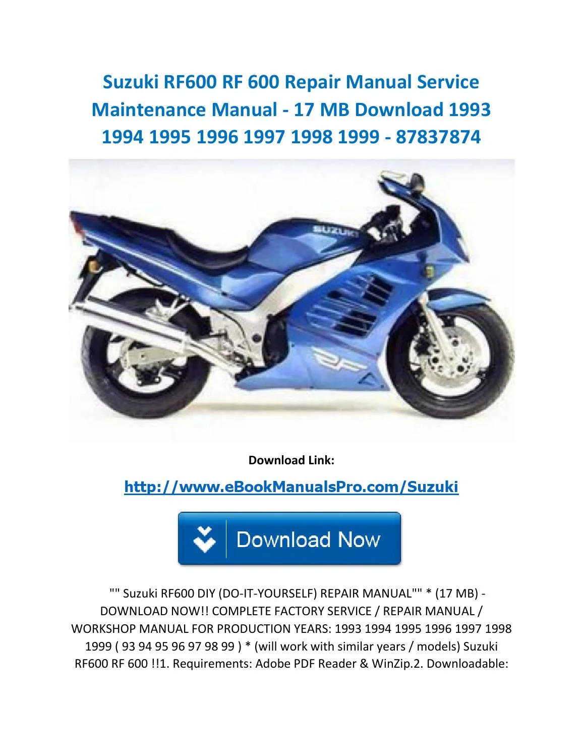 free pdf work shop manual suzuki gsx1400