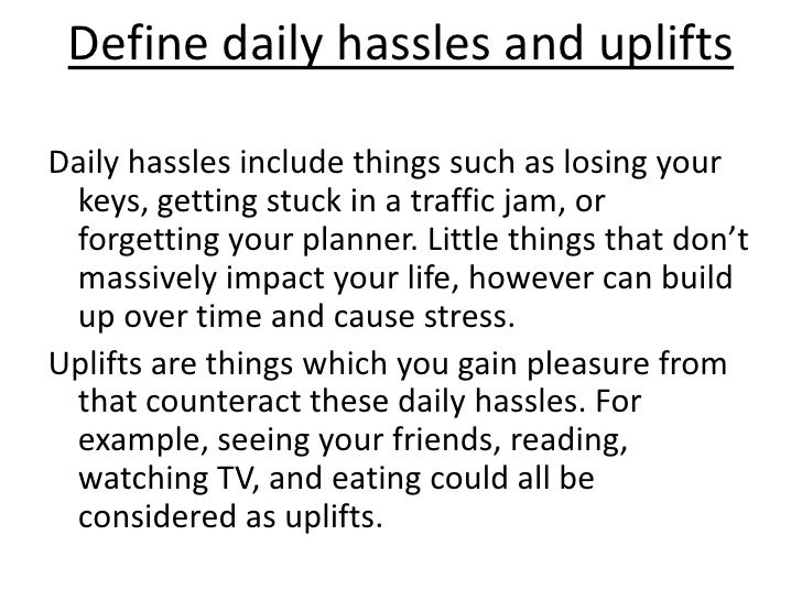 hassles and uplifts scale pdf