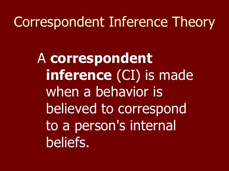 jones and davis correspondent inference theory pdf