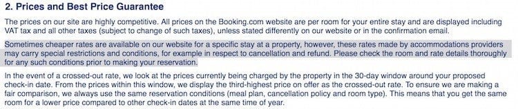 hotel refund policy sample