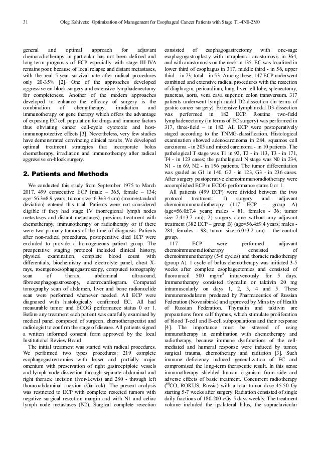 management of esophageal cancer pdf