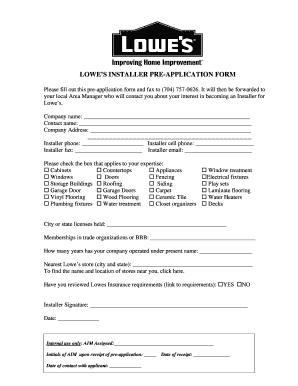 lowes application