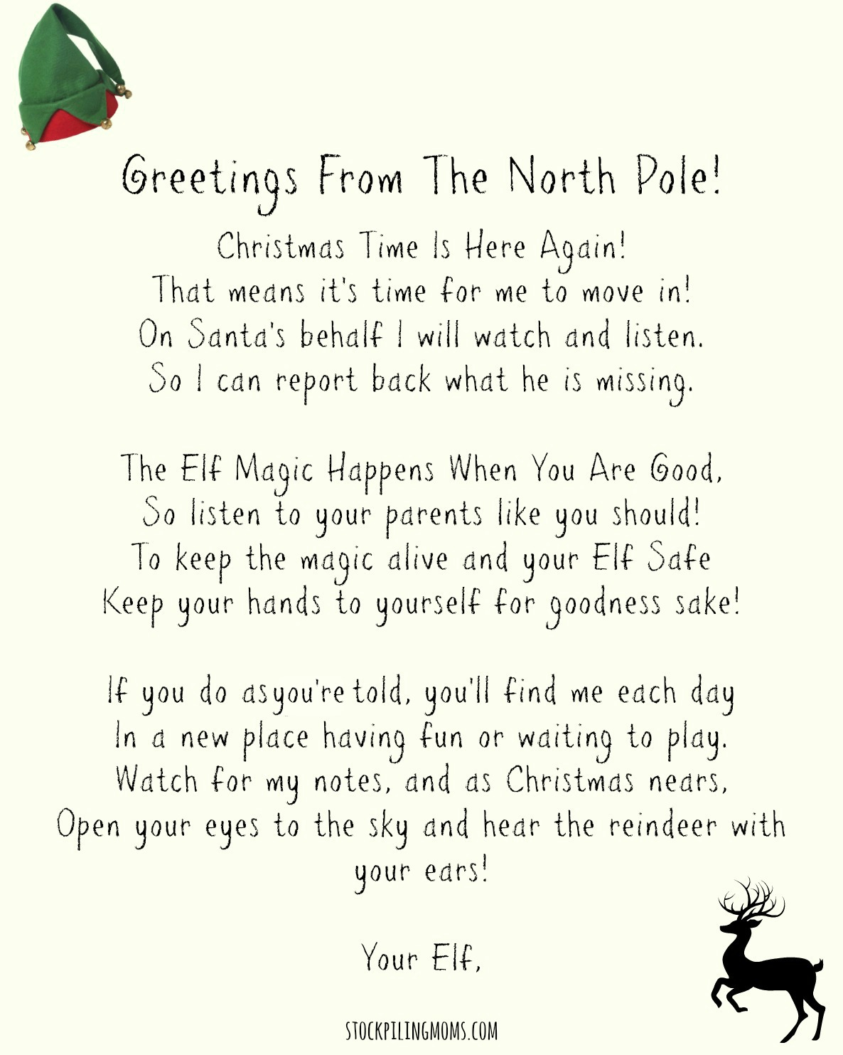 elf on the shelf welcome letter pdf