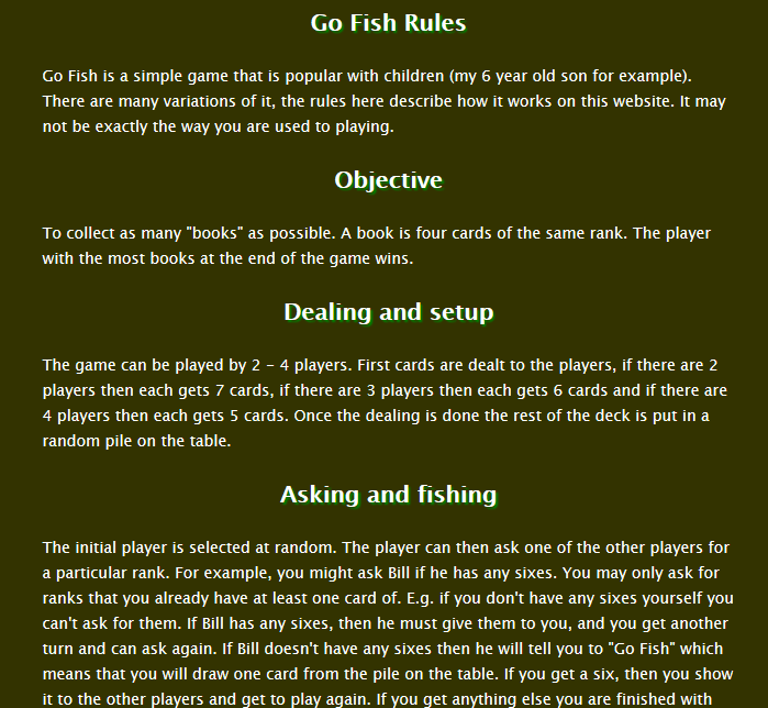 go fish card game instructions