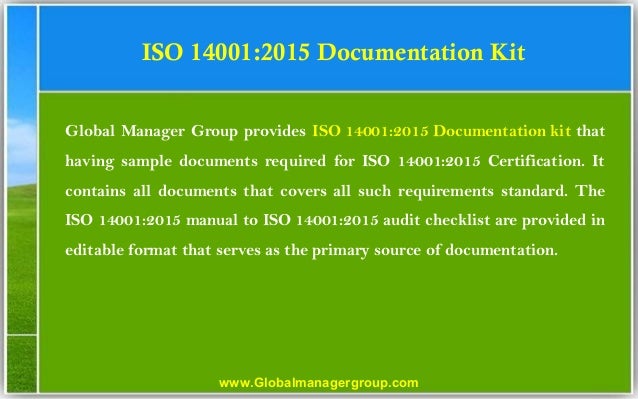 iso 14001 2015 sample documents