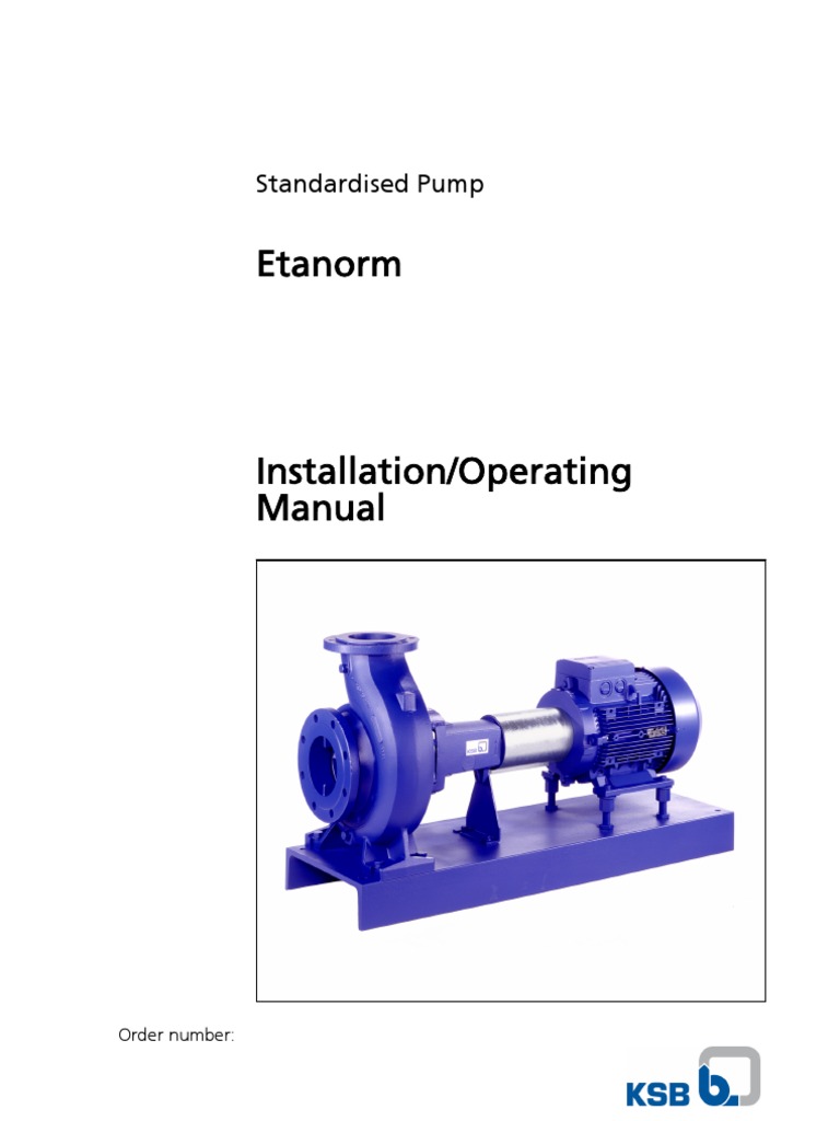 ksb omega pump operating manual